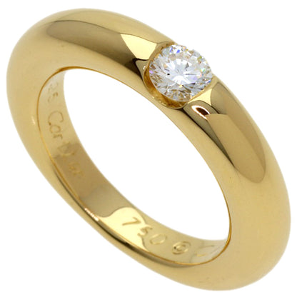 CARTIER Ellipse 1P Diamond #47 Ring K18 Yellow Gold Ladies [Used]