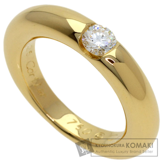 CARTIER Ellipse 1P Diamond #47 Ring K18 Yellow Gold Ladies [Used]