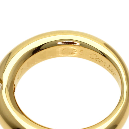 CARTIER Ellipse 1P Diamond #47 Ring K18 Yellow Gold Ladies [Used]