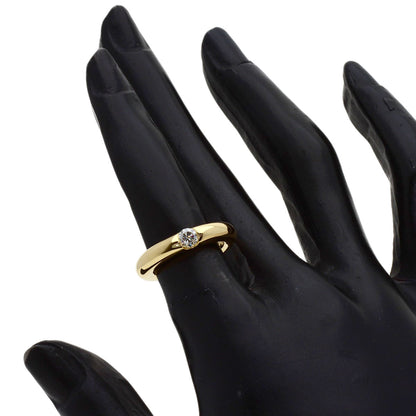 CARTIER Ellipse 1P Diamond #47 Ring K18 Yellow Gold Ladies [Used]