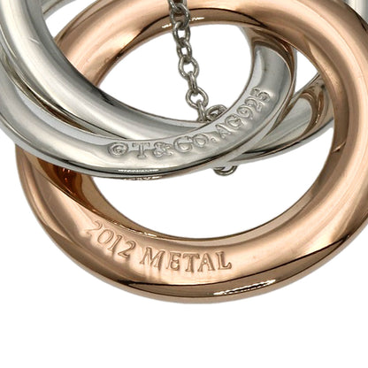 TIFFANY&Co. Interlocking Necklace Silver rubed metalLadies [Used]