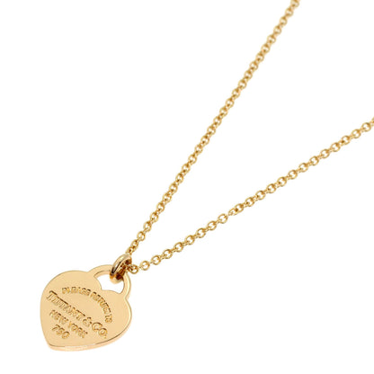 TIFFANY&Co. Return to Mini Heart Tag Necklace K18 Pink Gold Ladies [Used]