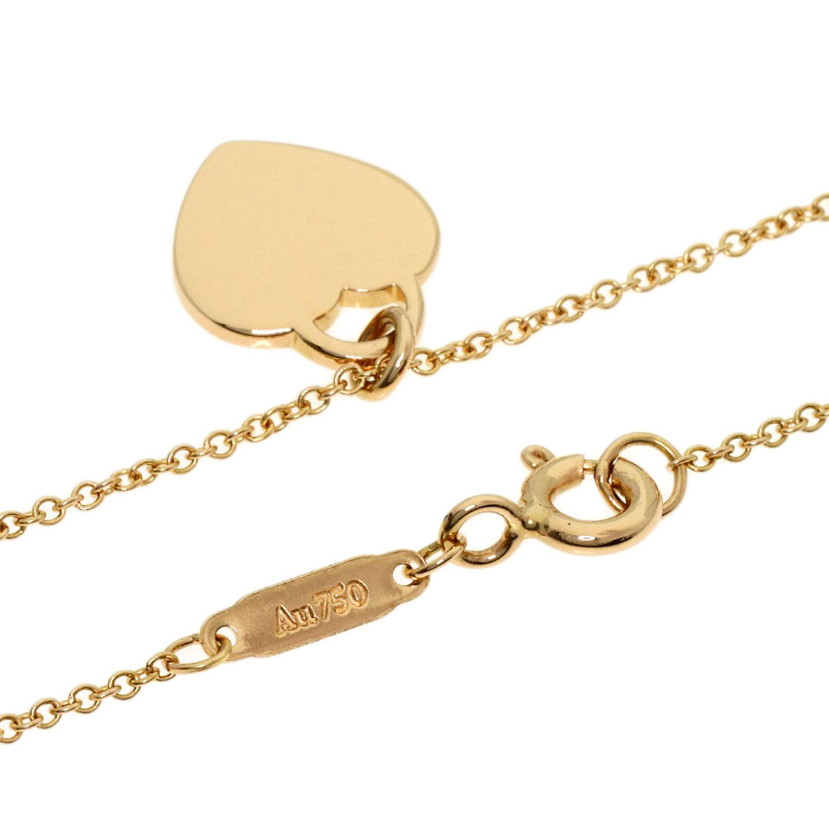 TIFFANY&Co. Return to Mini Heart Tag Necklace K18 Pink Gold Ladies [Used]