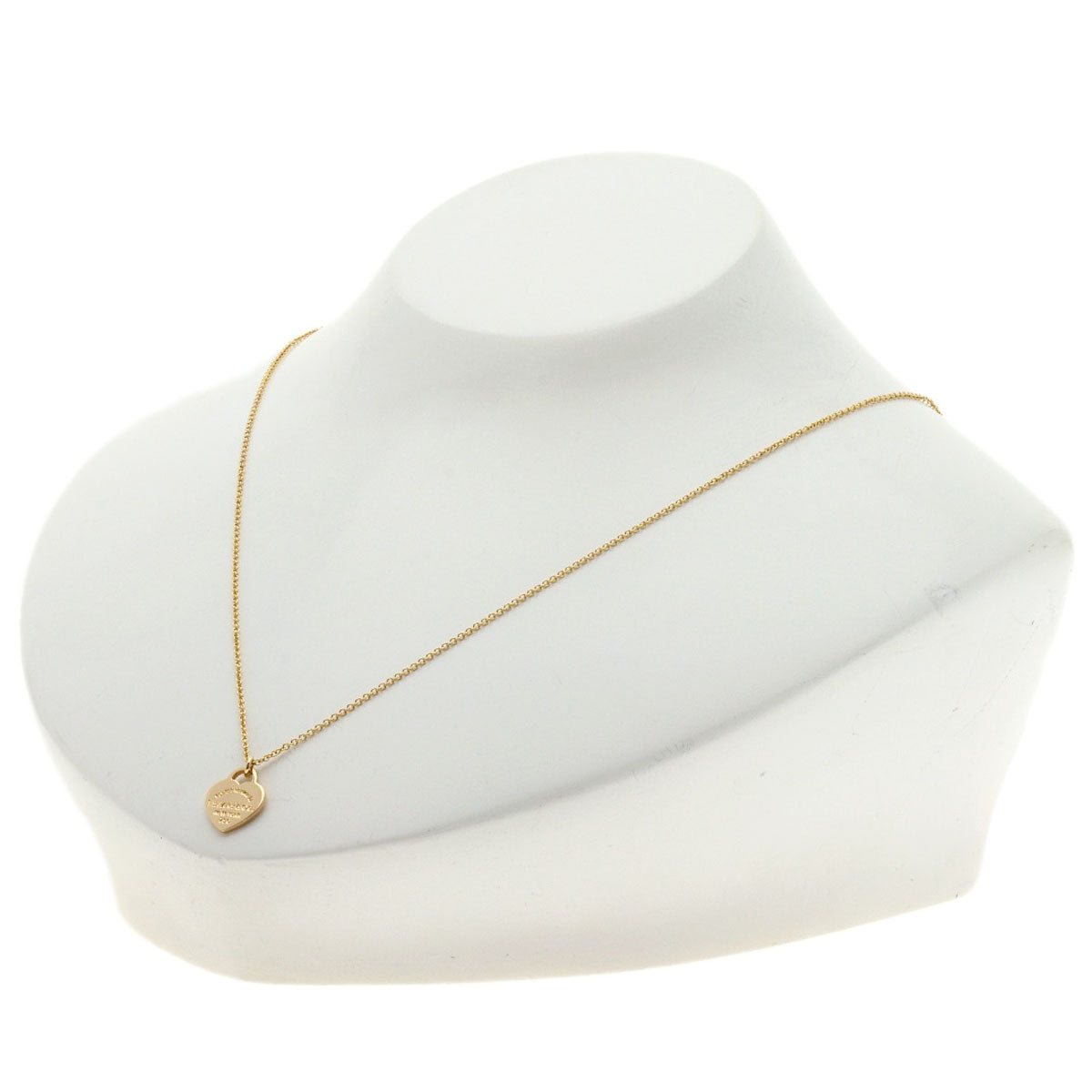 TIFFANY&Co. Return to Mini Heart Tag Necklace K18 Pink Gold Ladies [Used]