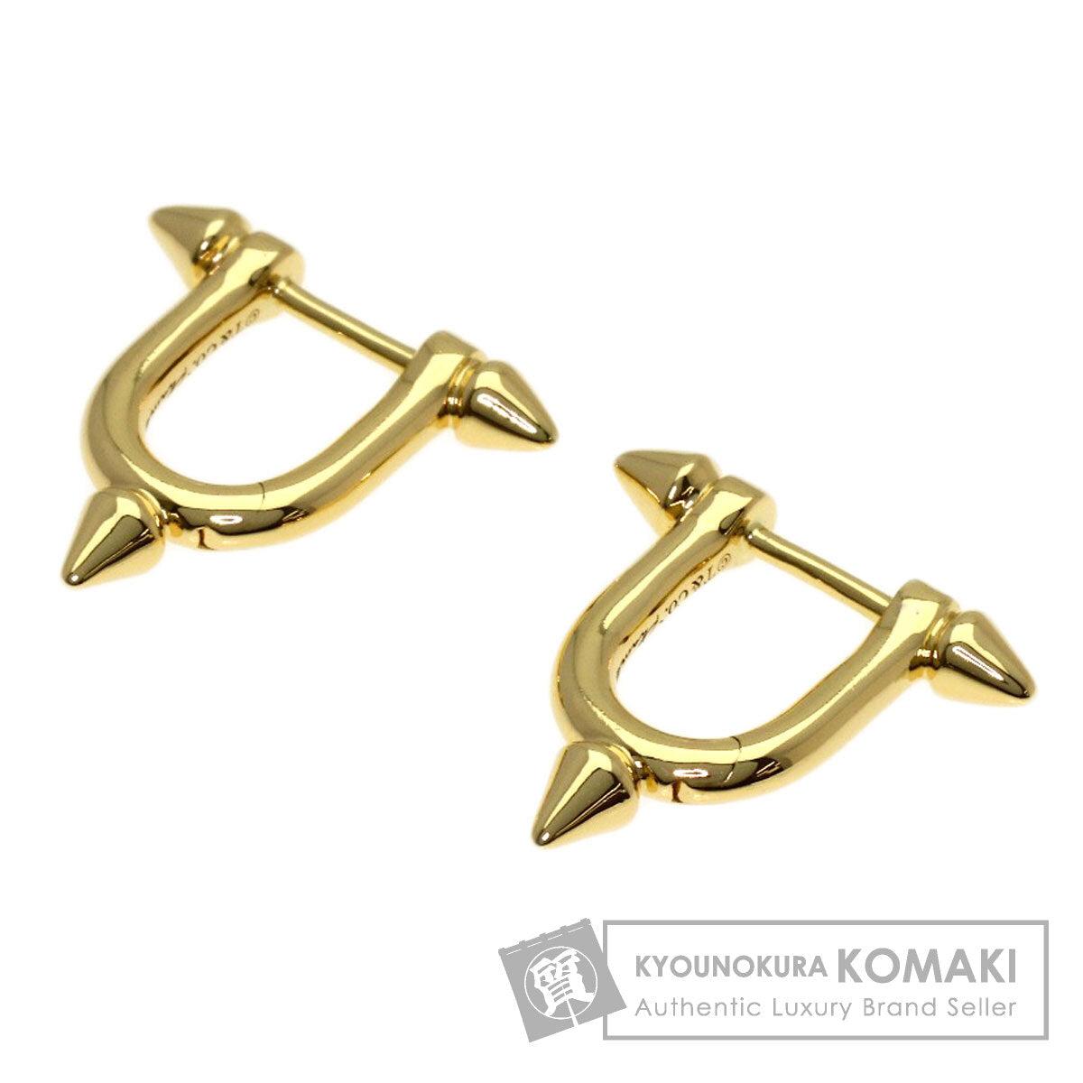 TIFFANY&Co. Titan Small earring K18 Yellow Gold Ladies [Used]
