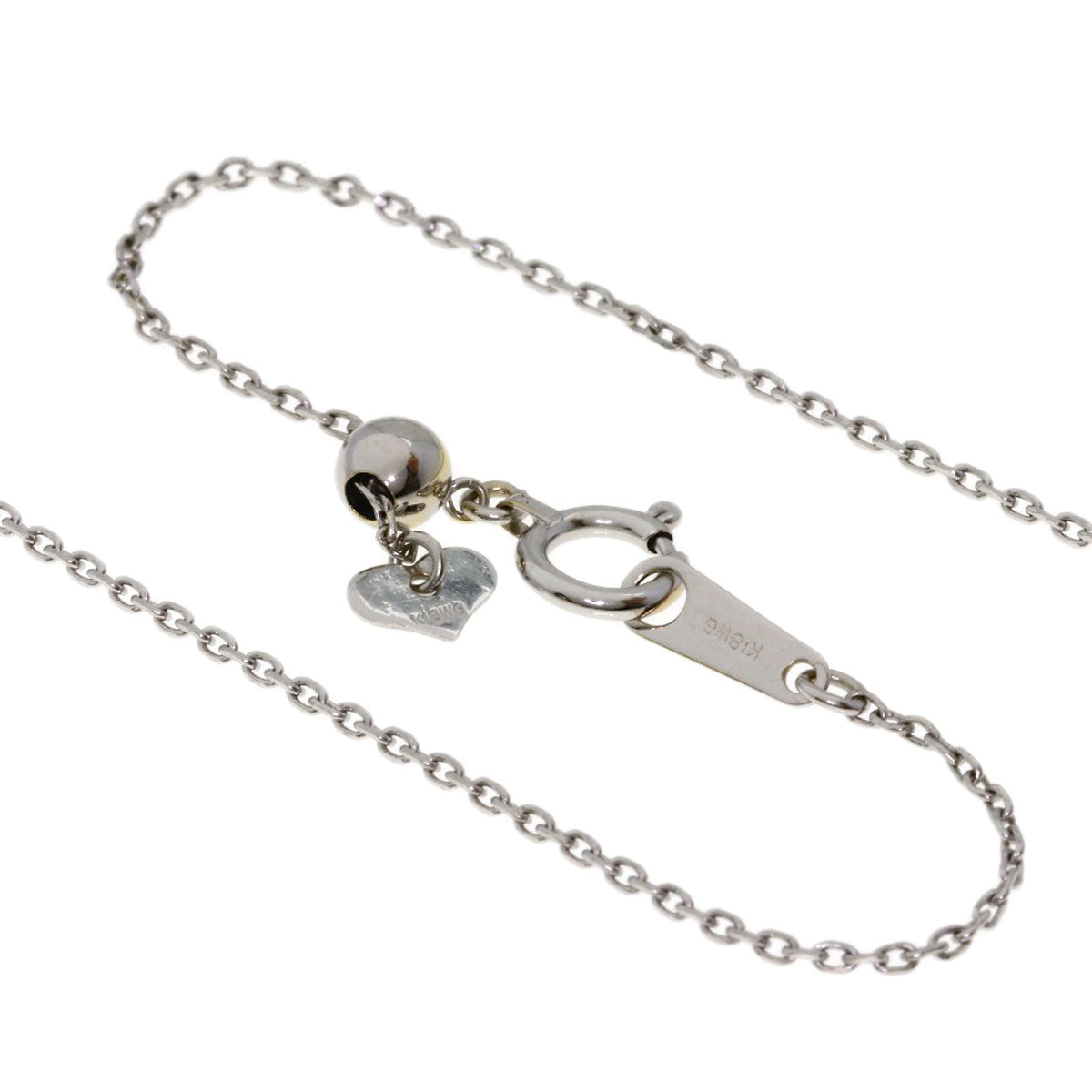 FOREVERMARK Millmore Big Circle Diamond Necklace K18 White Gold Ladies [Used]