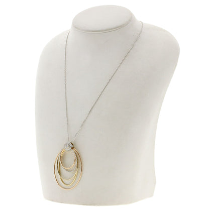 FOREVERMARK Millmore Big Circle Diamond Necklace K18 White Gold Ladies [Used]
