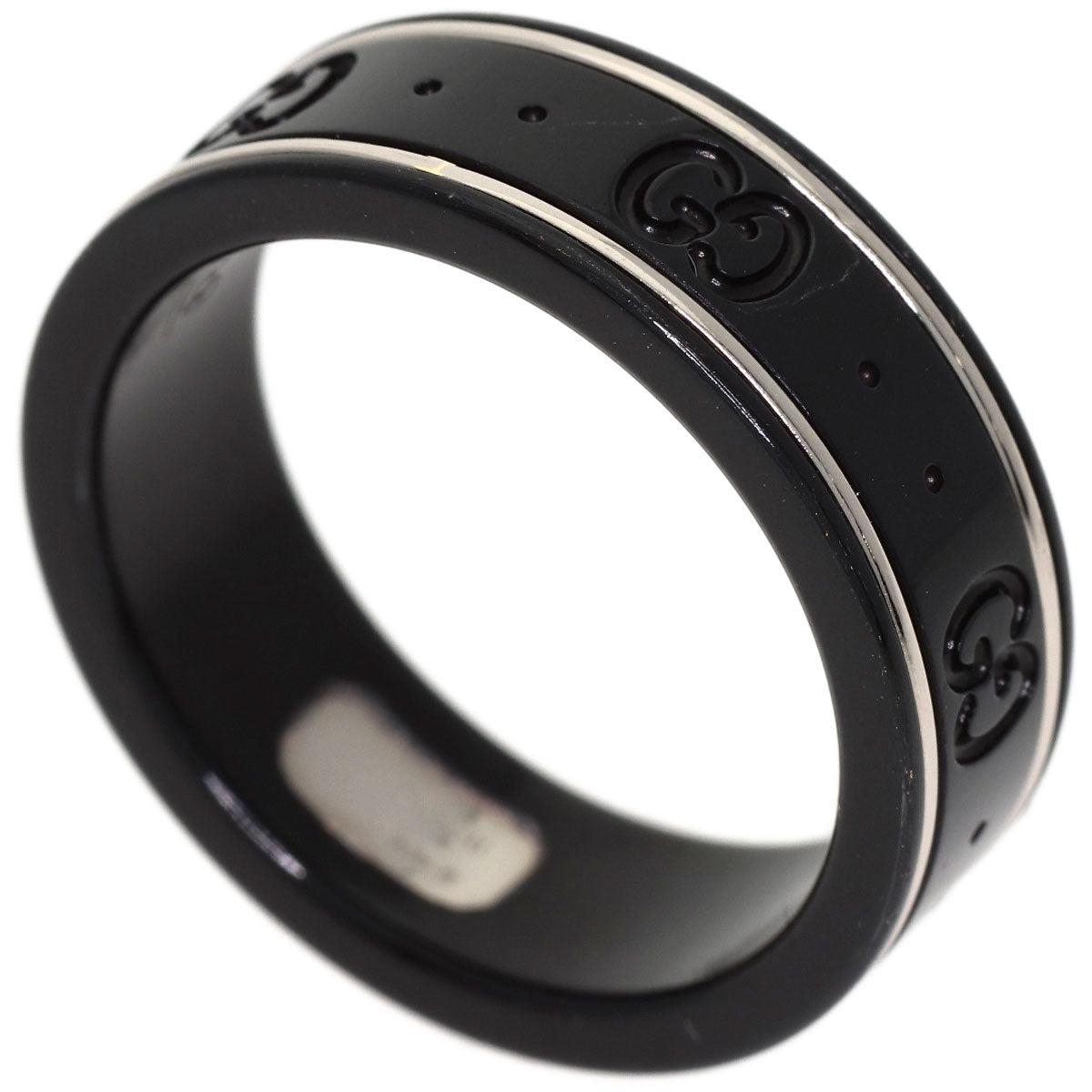 GUCCI Icon Corundum #19 Ring K18 White Gold Ladies [Used]