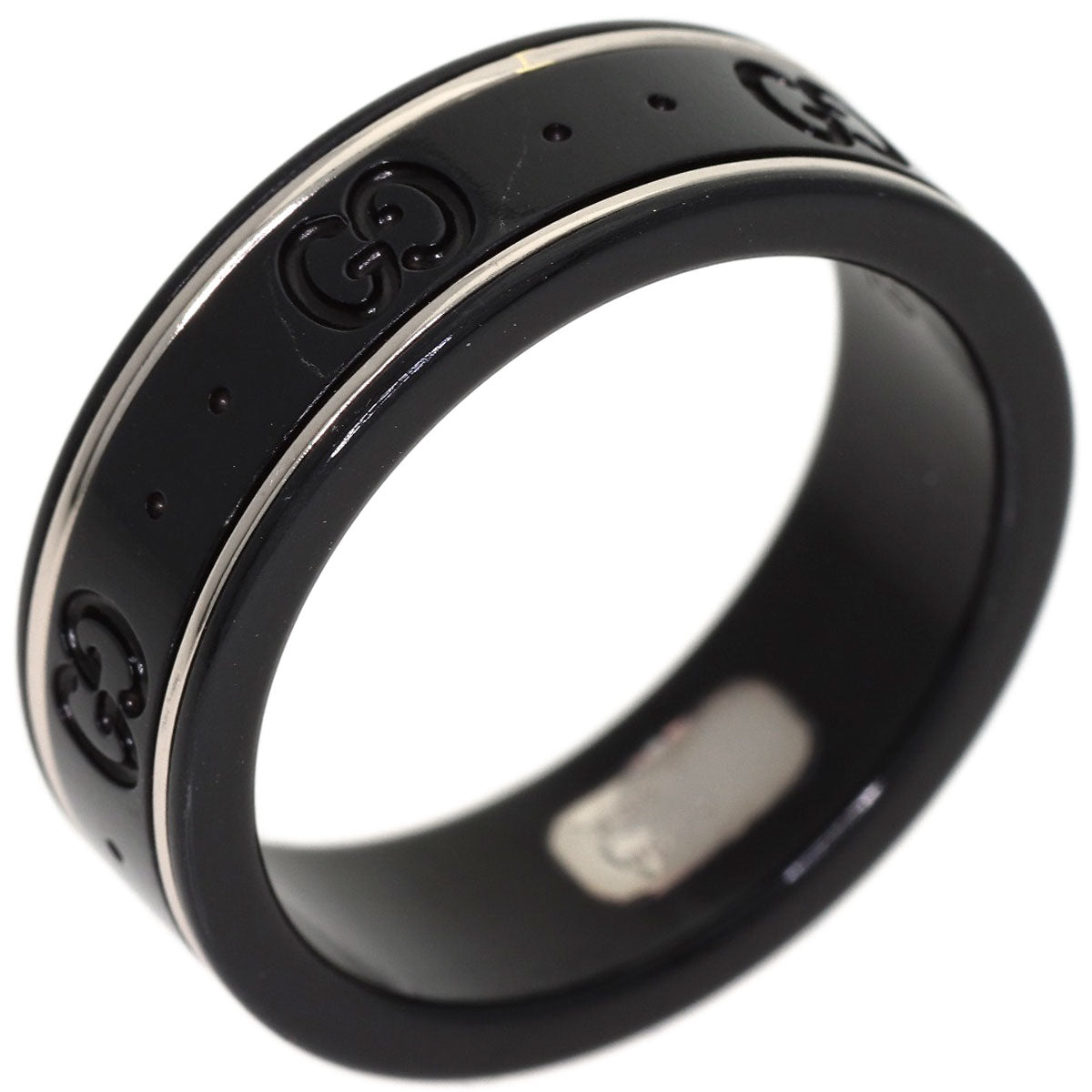 GUCCI Icon Corundum #19 Ring K18 White Gold Ladies [Used]