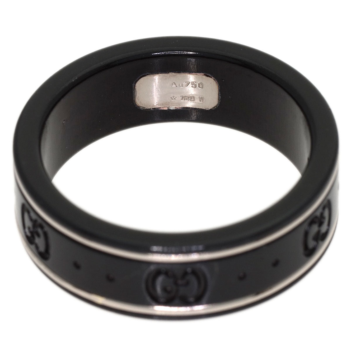 GUCCI Icon Corundum #19 Ring K18 White Gold Ladies [Used]