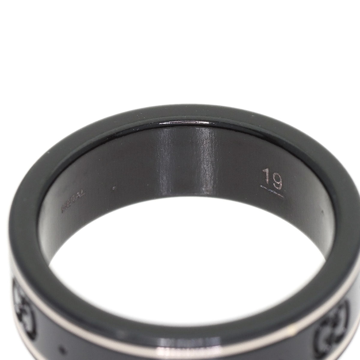GUCCI Icon Corundum #19 Ring K18 White Gold Ladies [Used]