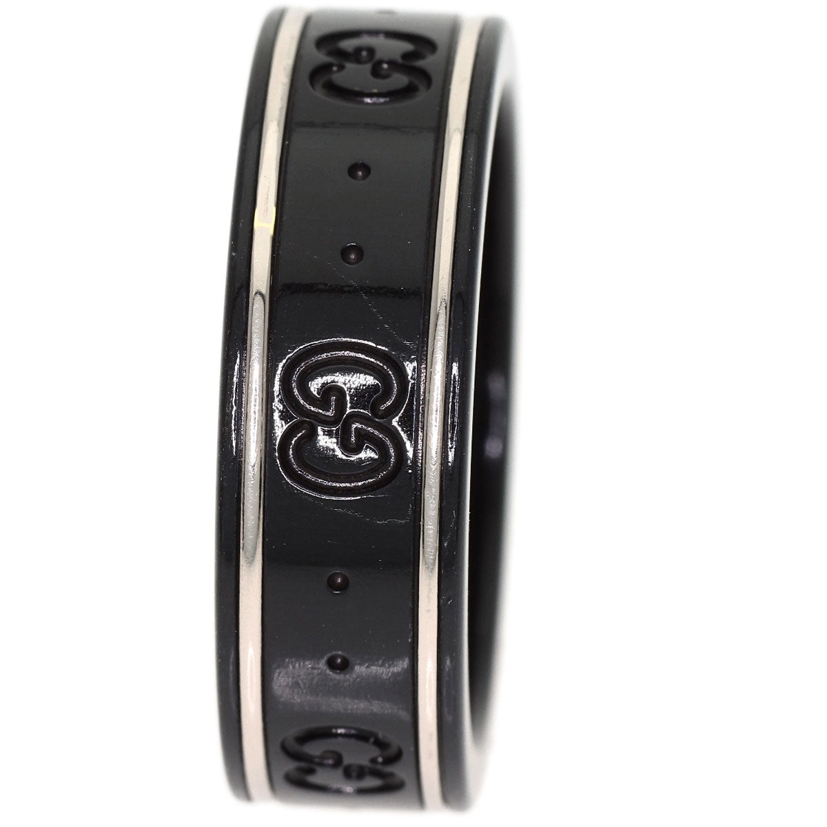 GUCCI Icon Corundum #19 Ring K18 White Gold Ladies [Used]
