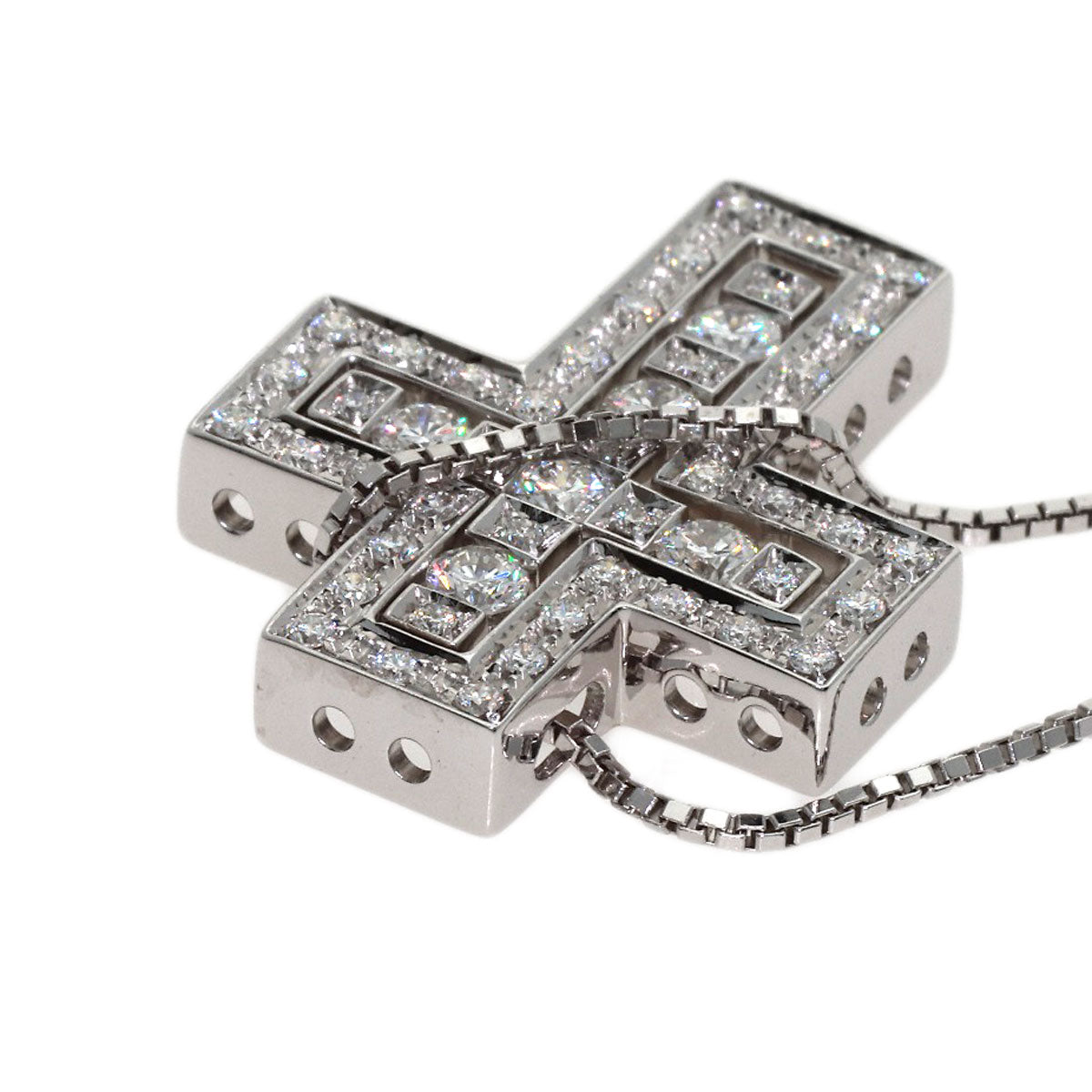 Damiani Belle Epoque Small Diamond Necklace K18 White Gold Ladies [Used]
