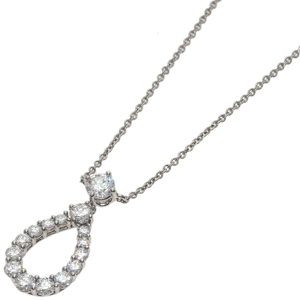 HARRY WINSTON Loop Pendant Extra Large Diamond Necklace Platinum PT950 Ladies [Used]
