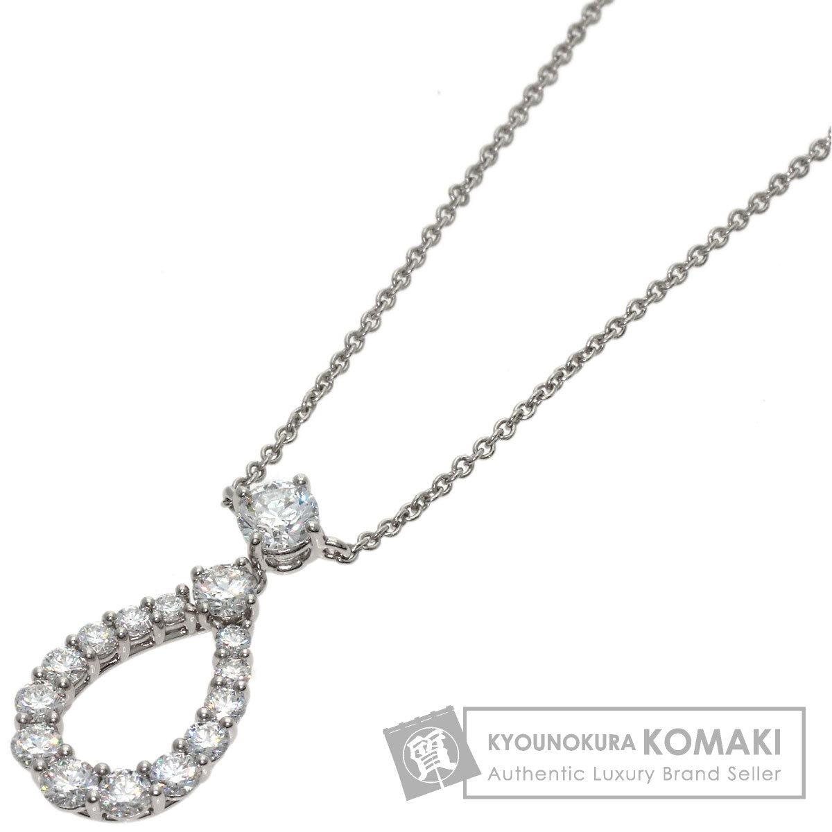 HARRY WINSTON Loop Pendant Extra Large Diamond Necklace Platinum PT950 Ladies [Used]