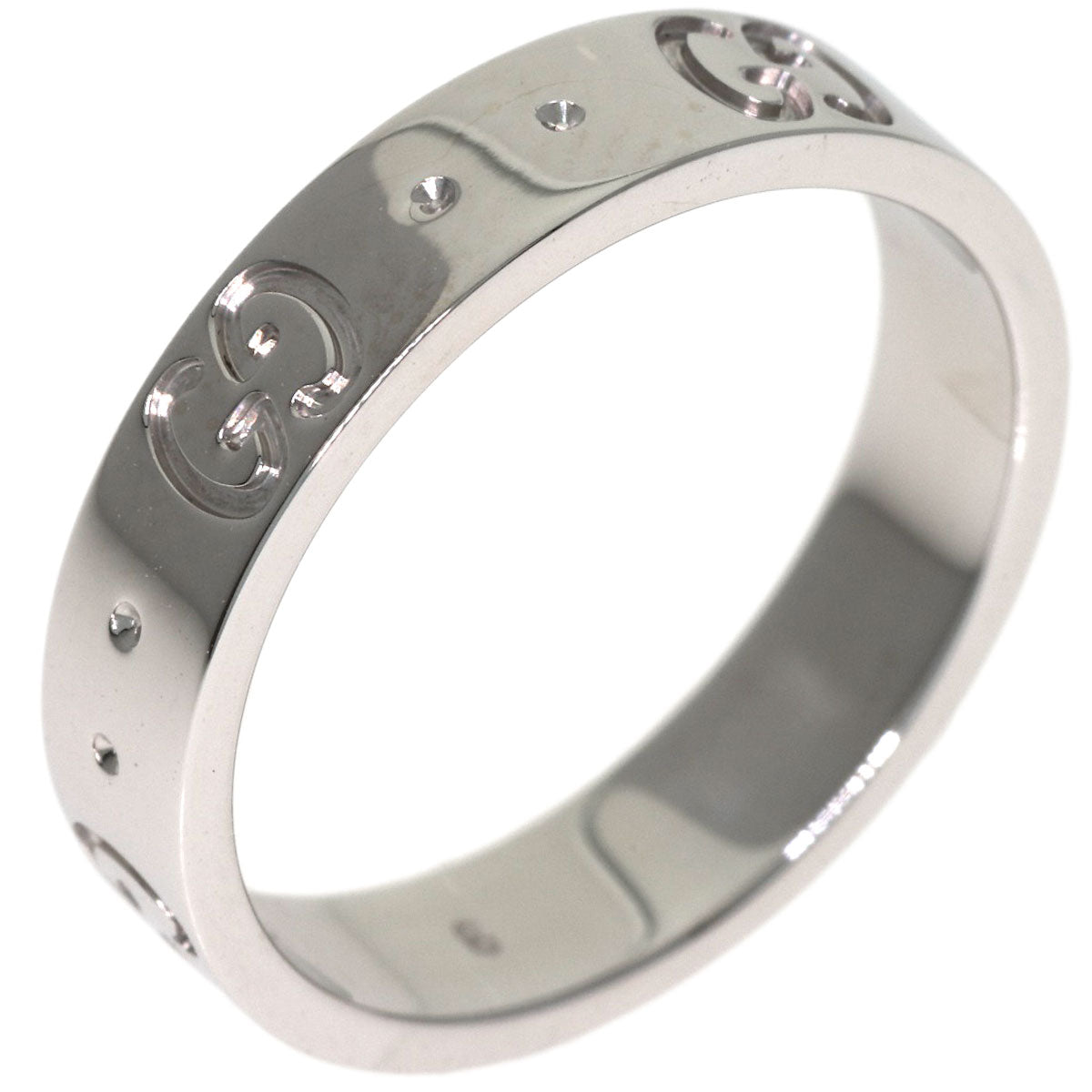 GUCCI Icon # 9 Ring K18 White Gold Ladies [Used]