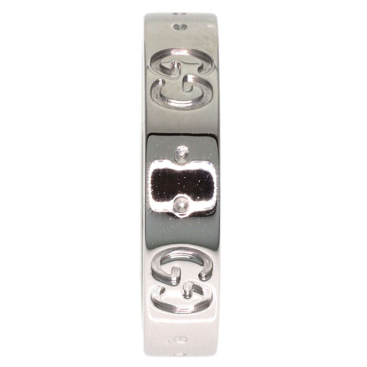 GUCCI Icon # 9 Ring K18 White Gold Ladies [Used]