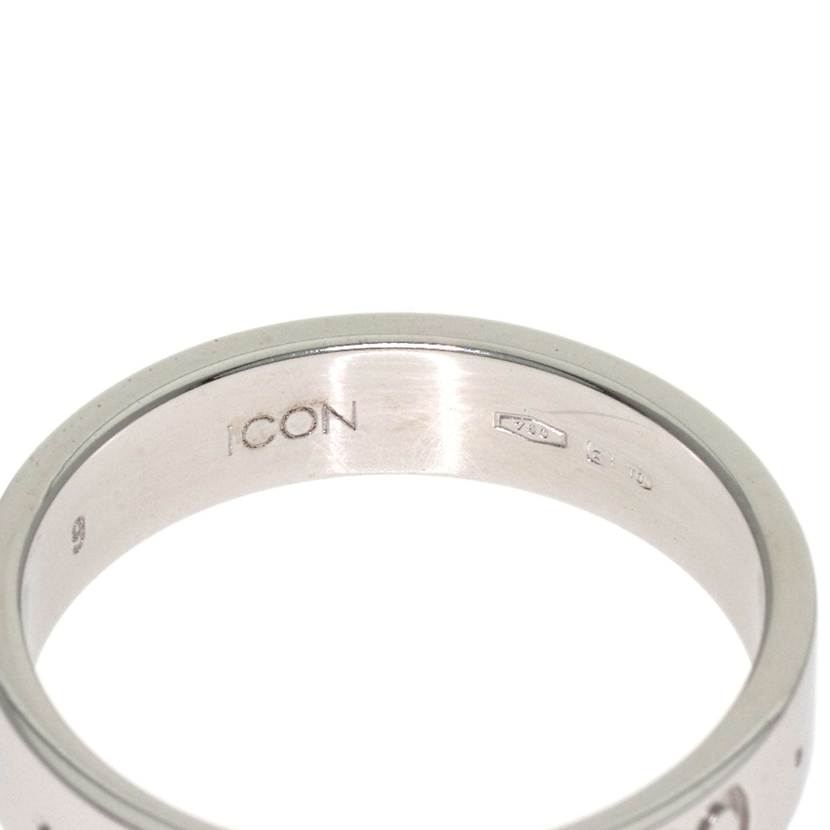 GUCCI Icon # 9 Ring K18 White Gold Ladies [Used]