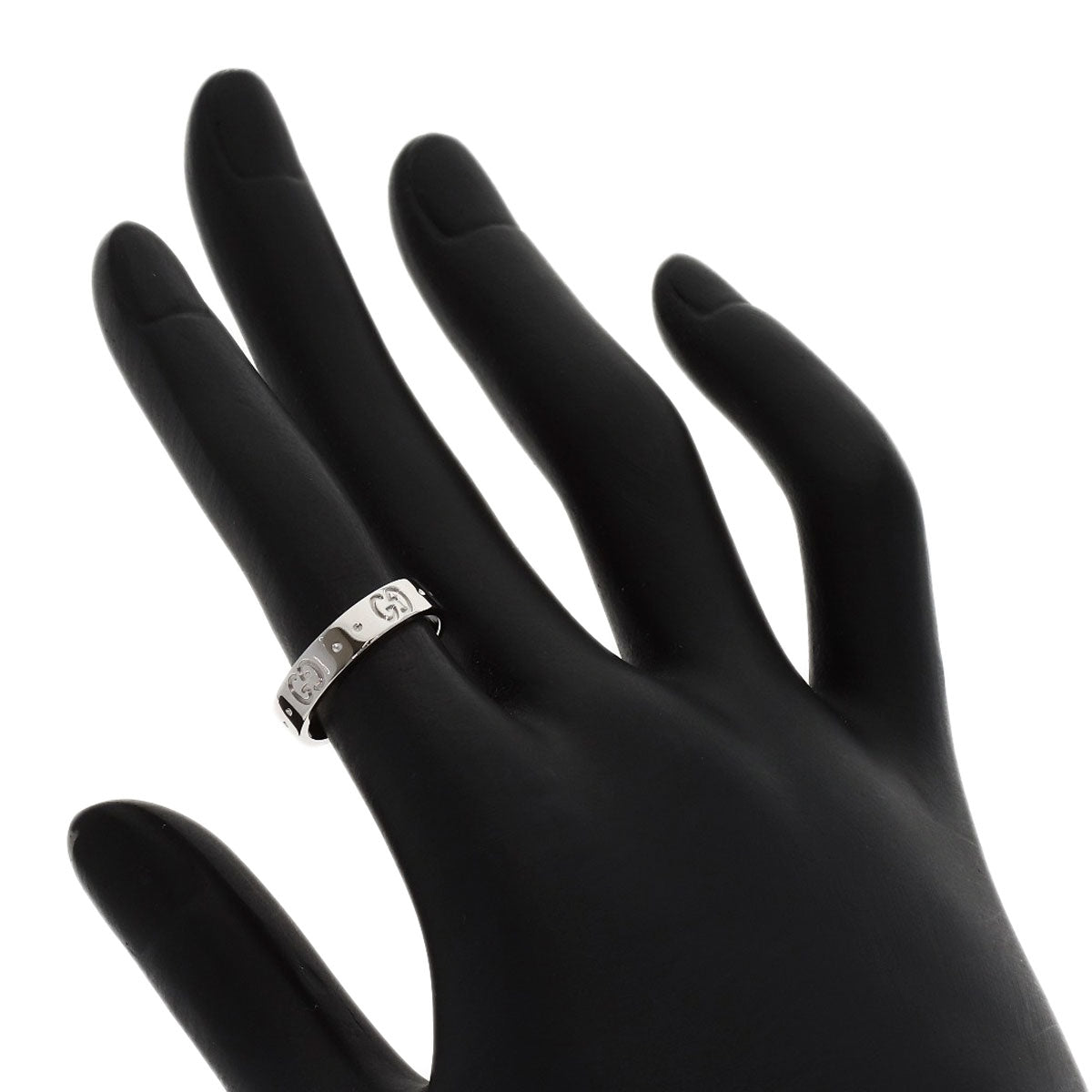 GUCCI Icon # 9 Ring K18 White Gold Ladies [Used]