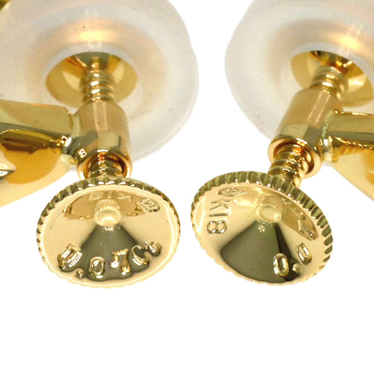 MIKIMOTO Diamond Earring K18 Yellow Gold Ladies [Used]