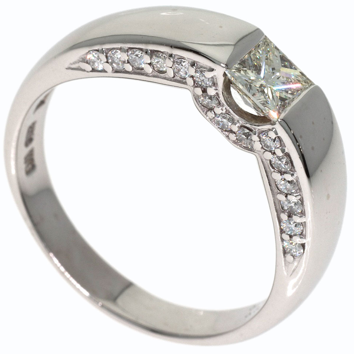 Ponte Vecchio Diamond Ring K18 White Gold Ladies [Used]