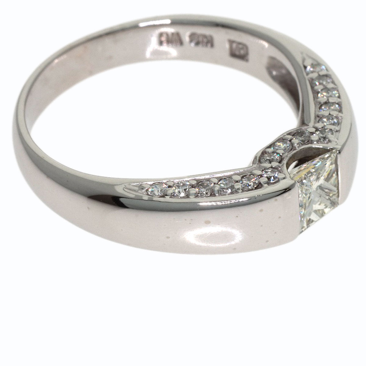 Ponte Vecchio Diamond Ring K18 White Gold Ladies [Used]