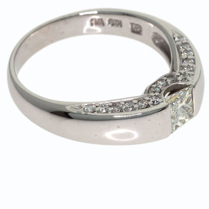 Ponte Vecchio Diamond Ring K18 White Gold Ladies [Used]