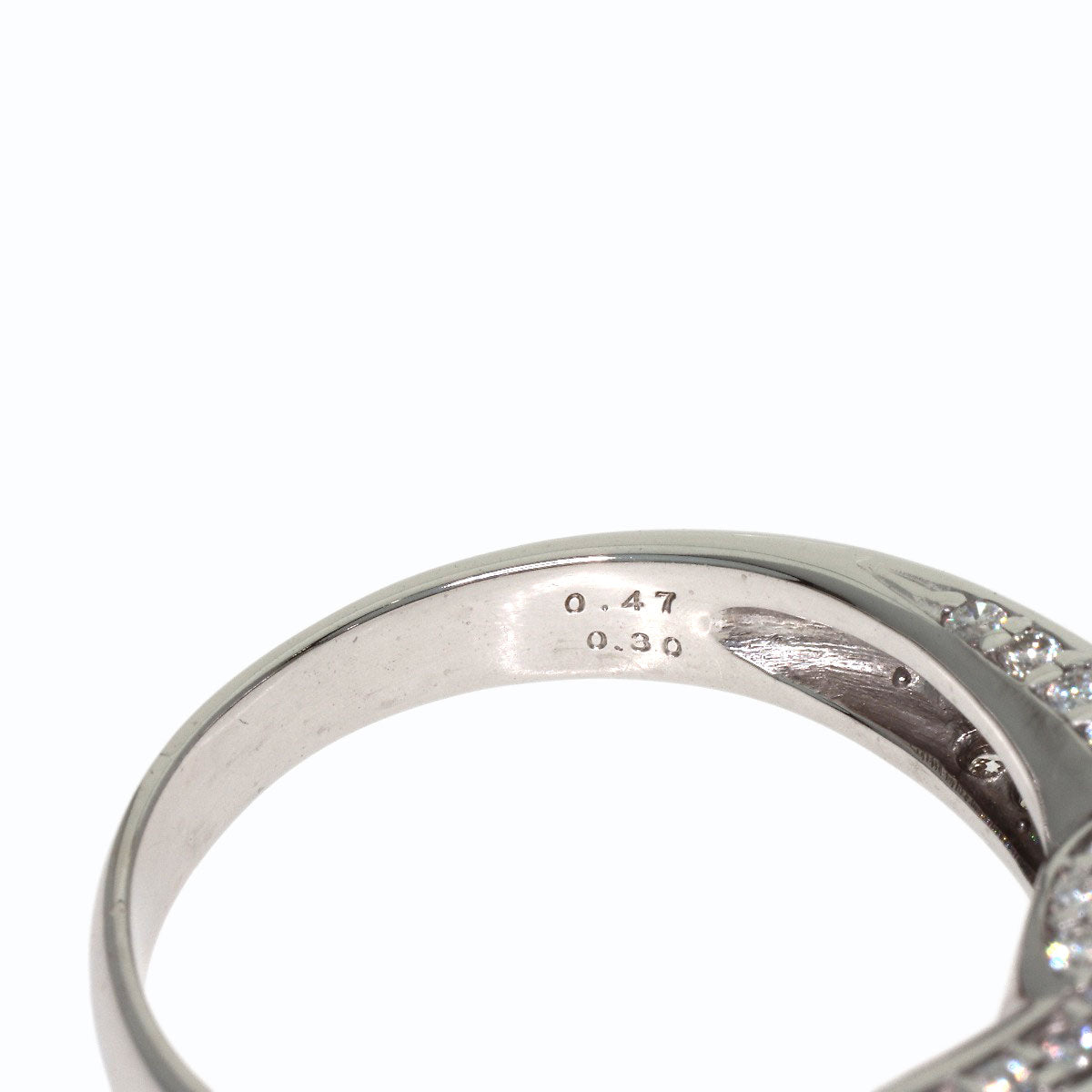 Ponte Vecchio Diamond Ring K18 White Gold Ladies [Used]