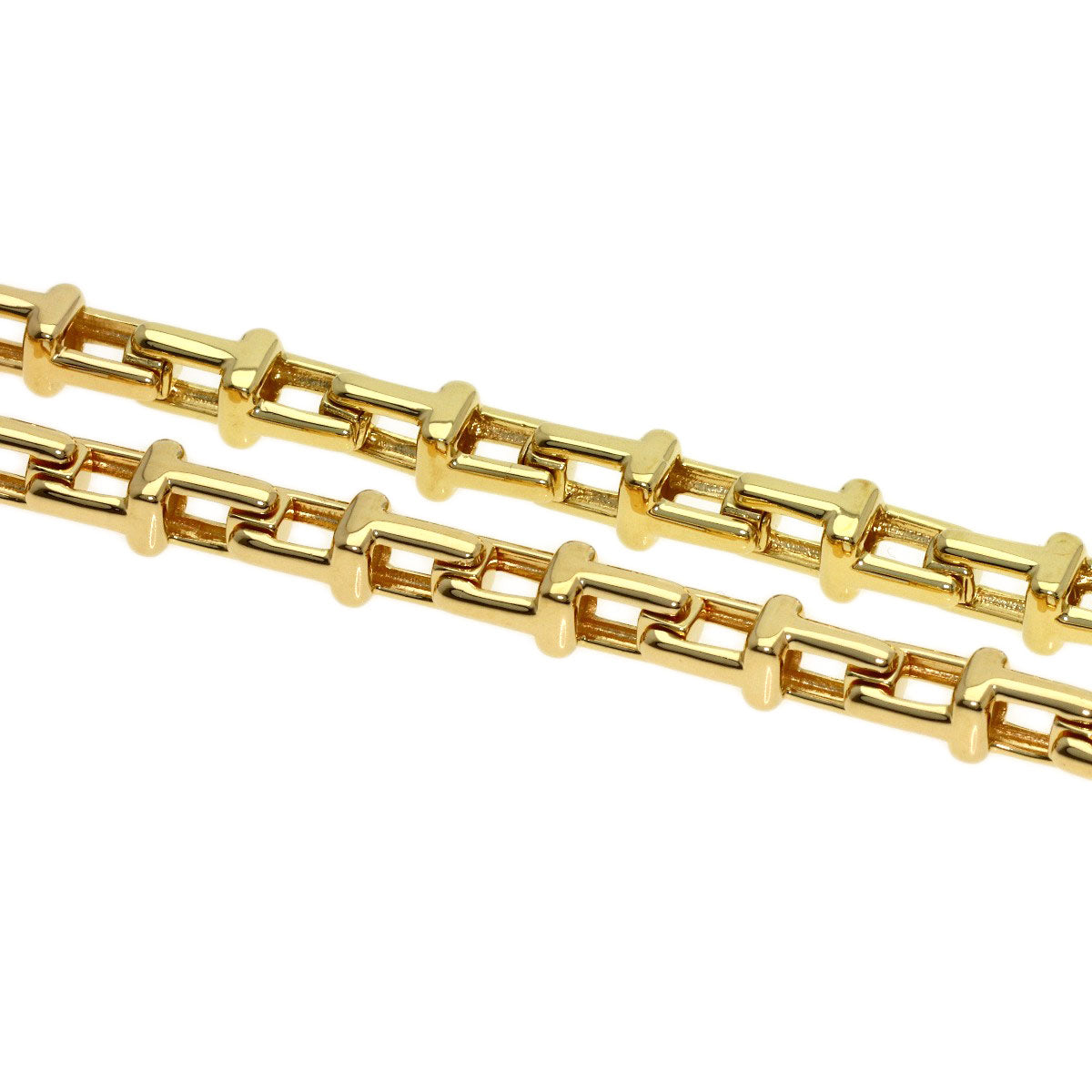TIFFANY&Co. T Narrow Chain Necklace K18 Yellow Gold Ladies [Used]