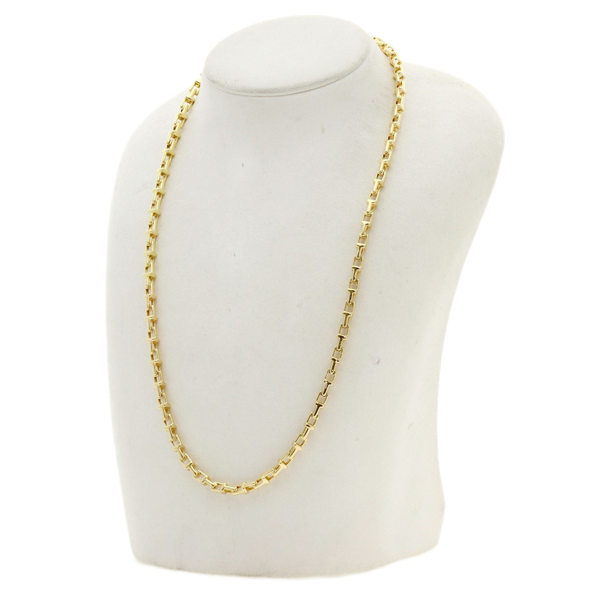 TIFFANY&Co. T Narrow Chain Necklace K18 Yellow Gold Ladies [Used]
