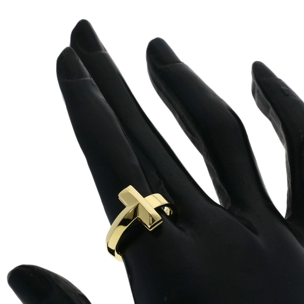 TIFFANY&Co. T one wide Ring K18 Yellow Gold Ladies [Used]