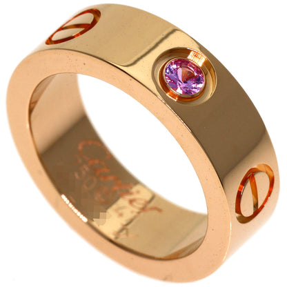 CARTIER Love Ring Pink Sapphire #47 Ring K18 Pink Gold Ladies [Used]