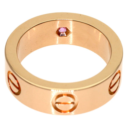 CARTIER Love Ring Pink Sapphire #47 Ring K18 Pink Gold Ladies [Used]