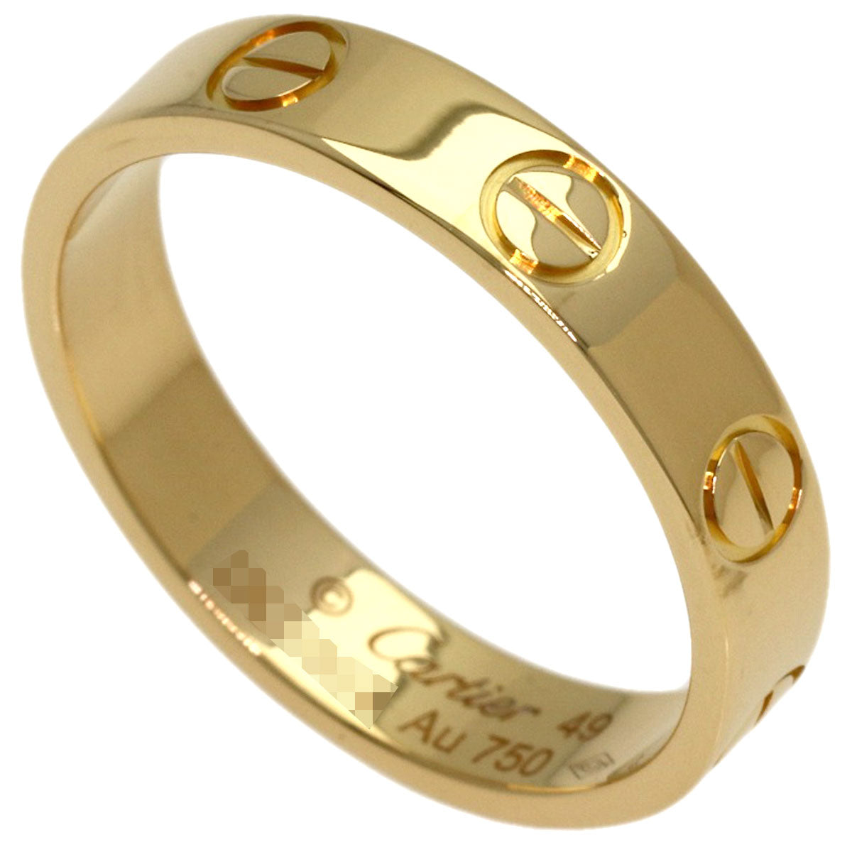 CARTIER Mini love ring #49 Ring K18 Yellow Gold Ladies [Used]