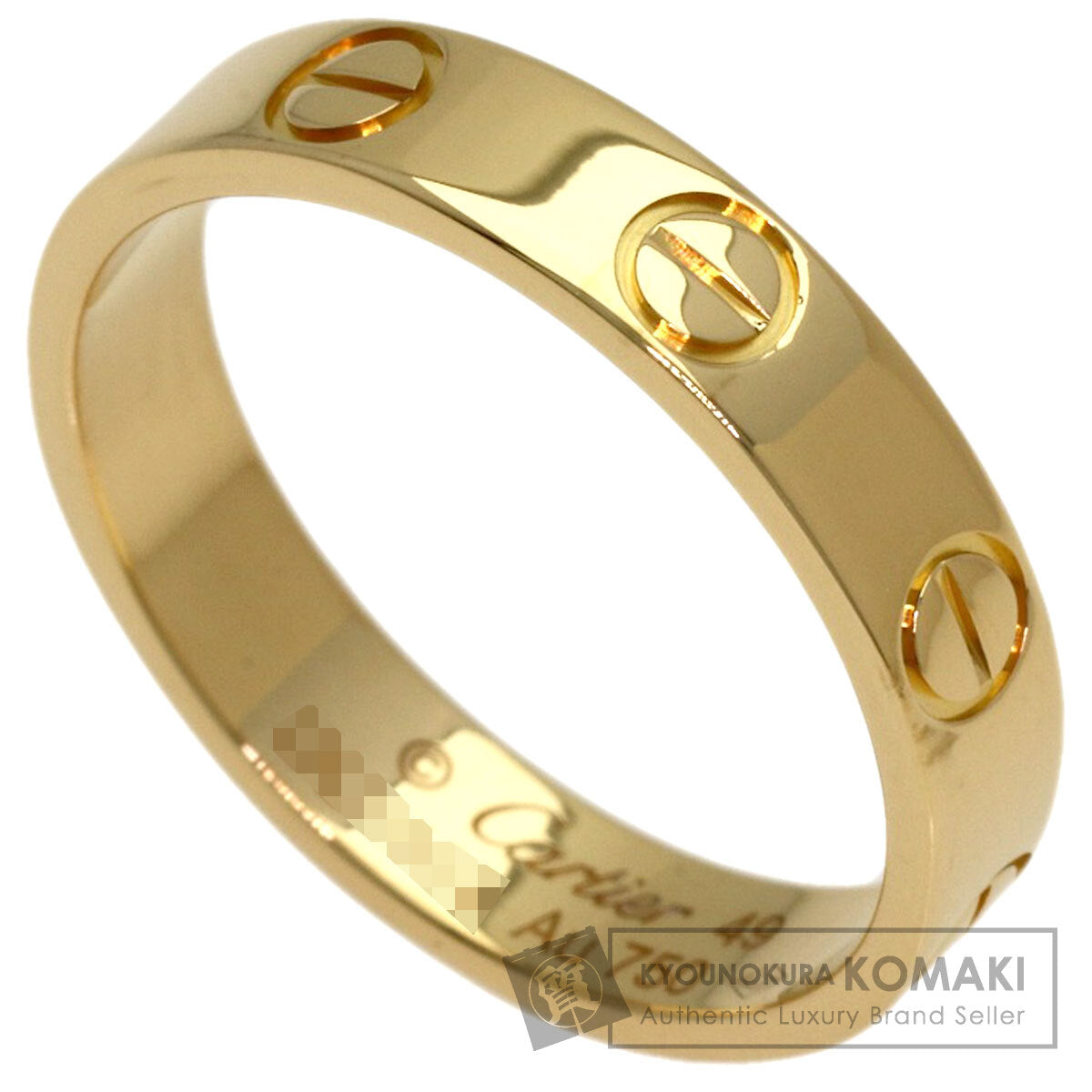 CARTIER Mini love ring #49 Ring K18 Yellow Gold Ladies [Used]