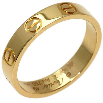 CARTIER Mini love ring #49 Ring K18 Yellow Gold Ladies [Used]