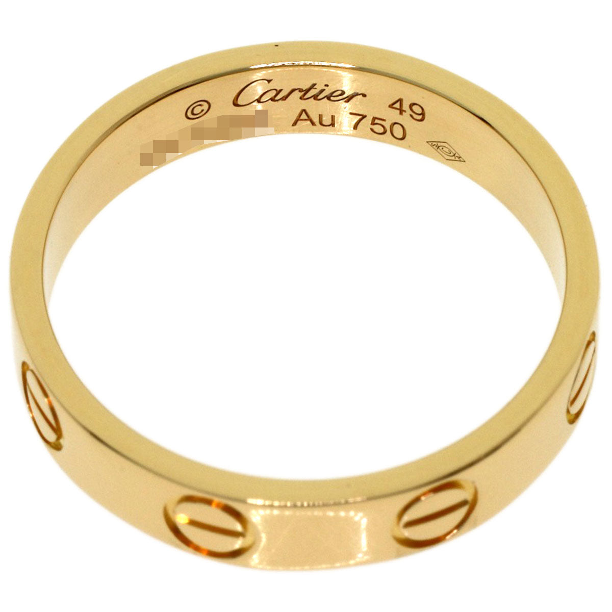 CARTIER Mini love ring #49 Ring K18 Yellow Gold Ladies [Used]
