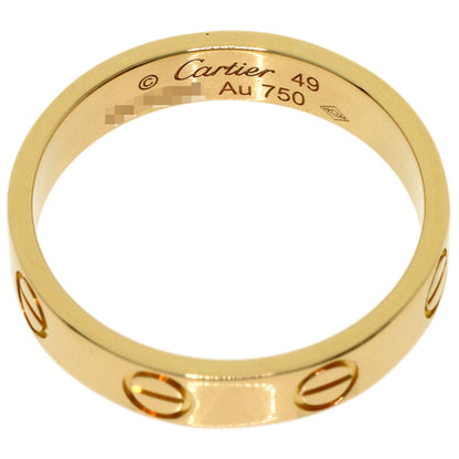 CARTIER Mini love ring #49 Ring K18 Yellow Gold Ladies [Used]