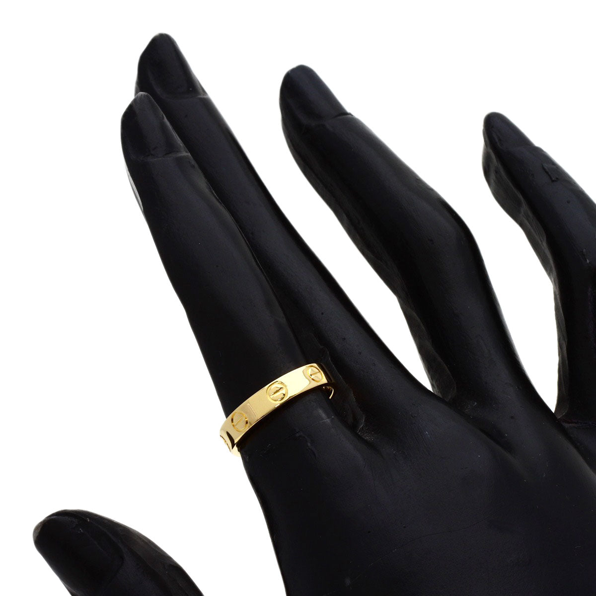 CARTIER Mini love ring #49 Ring K18 Yellow Gold Ladies [Used]