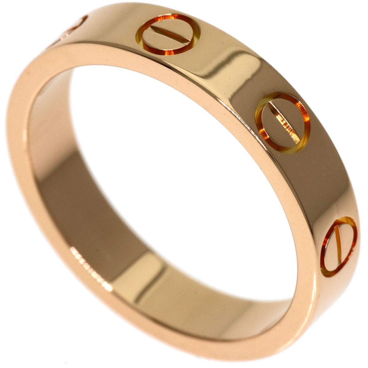 CARTIER mini love ring #47 Ring K18 Pink Gold Ladies [Used]