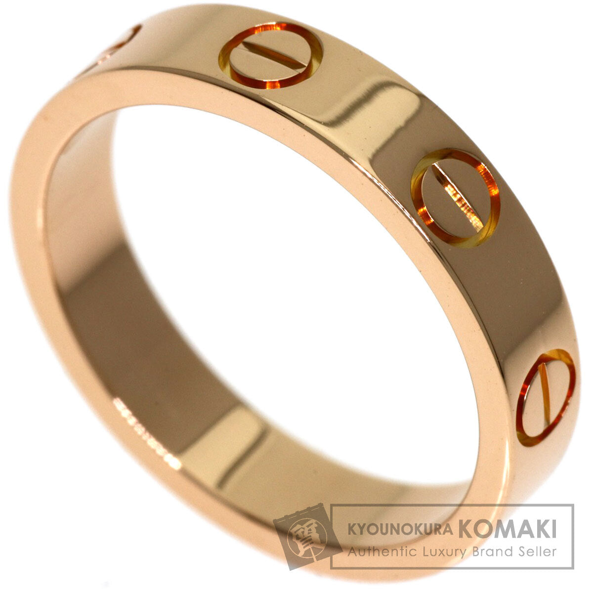 CARTIER mini love ring #47 Ring K18 Pink Gold Ladies [Used]