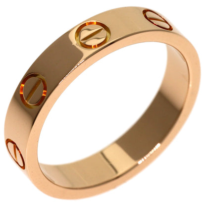 CARTIER mini love ring #47 Ring K18 Pink Gold Ladies [Used]