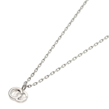 GUCCI Double G Necklace K18 White Gold Ladies [Used]