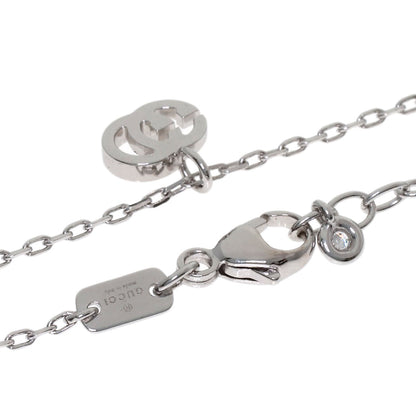 GUCCI Double G Necklace K18 White Gold Ladies [Used]
