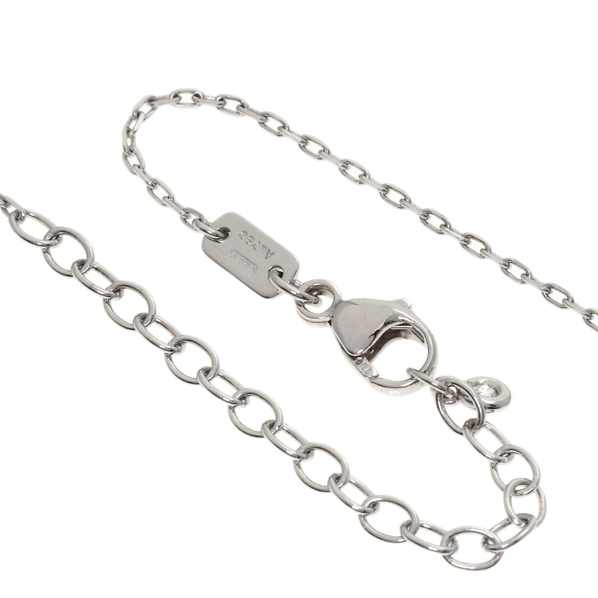 GUCCI Double G Necklace K18 White Gold Ladies [Used]