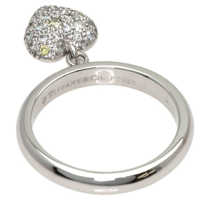 TIFFANY&Co. Heart Pave Diamond Ring Platinum PT950 Ladies [Used]