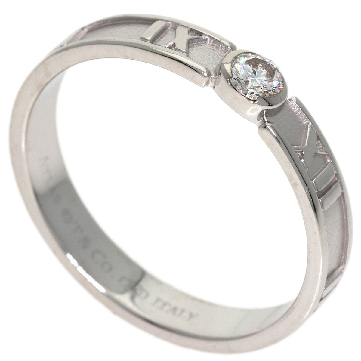TIFFANY&Co. Atlas Diamond Ring K18 White Gold Ladies [Used]