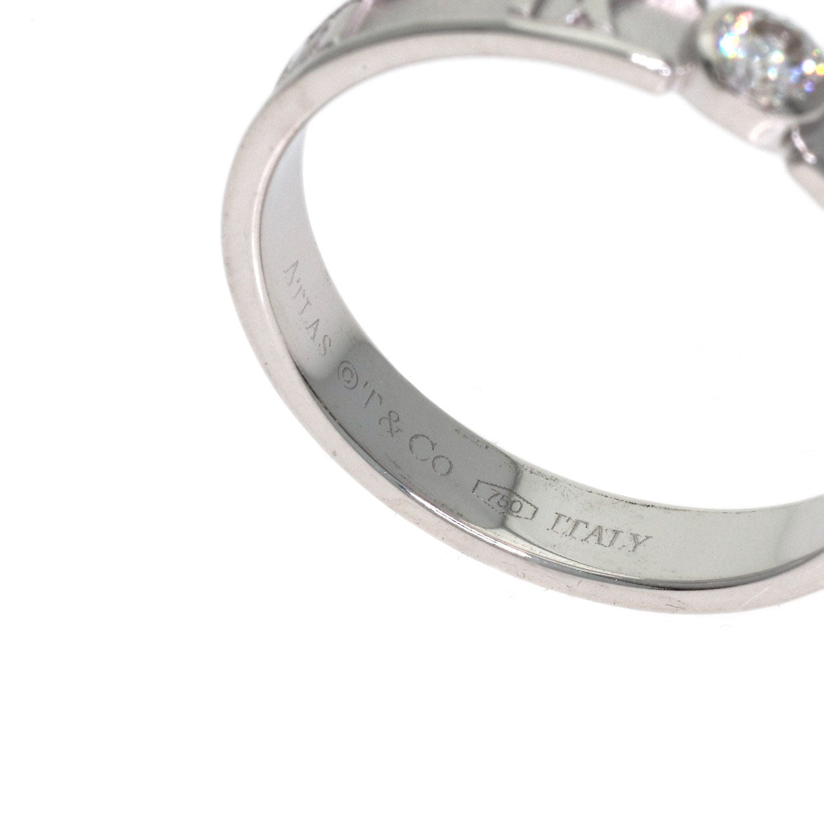 TIFFANY&Co. Atlas Diamond Ring K18 White Gold Ladies [Used]