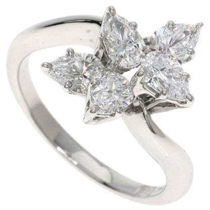 HARRY WINSTON Cluster Small Pear-Shaped Diamonds Ring Platinum PT950 Ladies [Used]