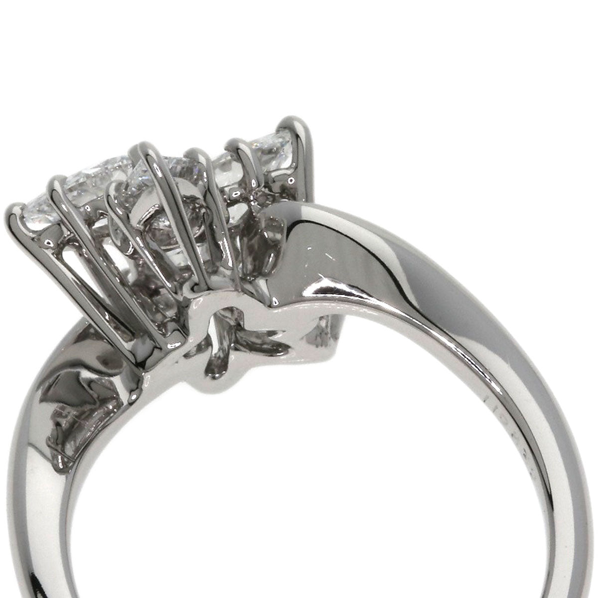 HARRY WINSTON Cluster Small Pear-Shaped Diamonds Ring Platinum PT950 Ladies [Used]